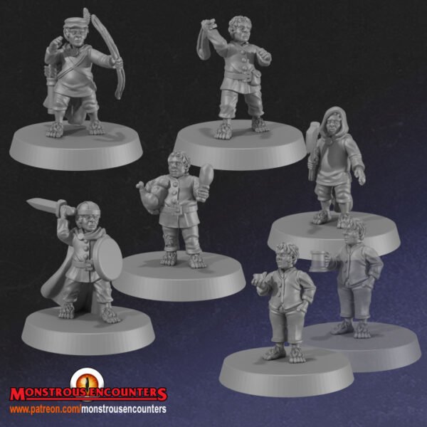 Classic Halflings (7-Pack) - Monstrous Encounters