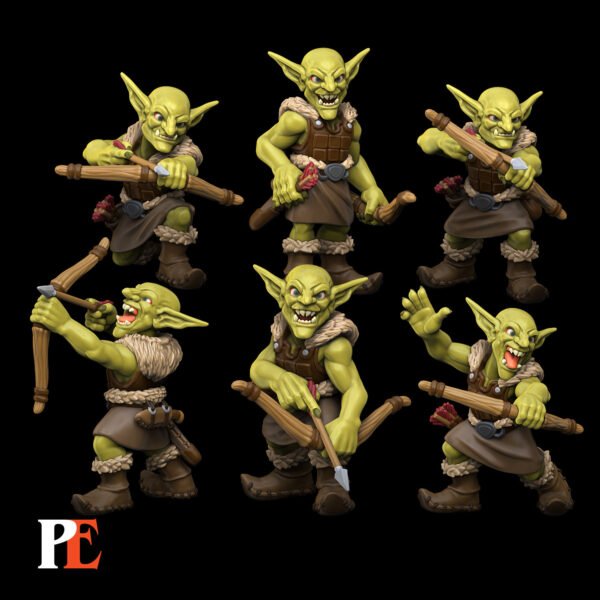 Wolf Clan Goblin Shortbow Archers - Printed Encounter (6-Pack)