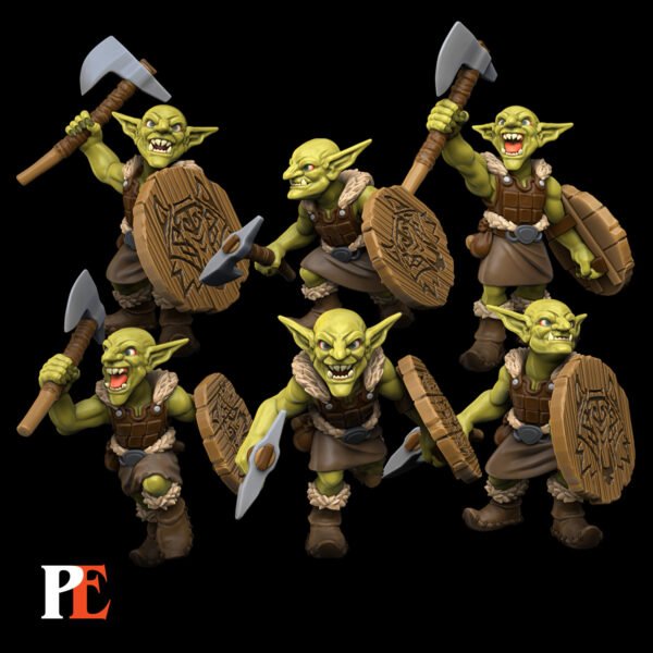 Wolf Clan Goblin Axe Warriors - Printed Encounter (6-Pack)