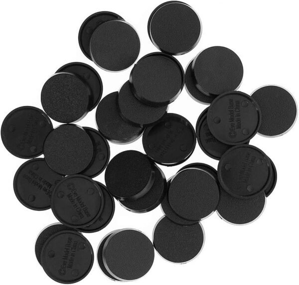 Round Plastic Wargaming Model Bases 25mm or 0.98inch (20-Pack)