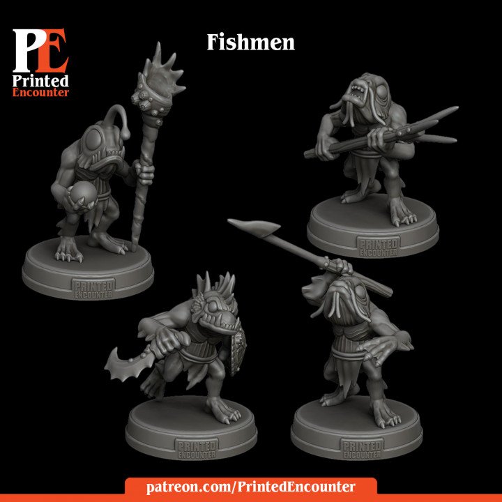 Kua Toa Fishmen (4-Pack) - Printed Encounter